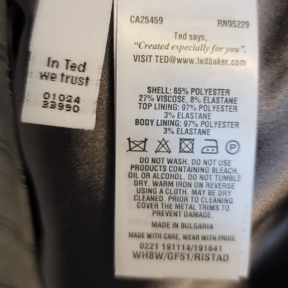 🆕️ Ted Baker Working Title Ristad Check Sheath Dress - Picture 7 of 15